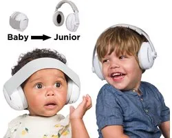Dooky 2-in-1 Gehoorbescherming Baby, Peuter & Kind - Verstelbare Elastische & Vaste Hoofdband - Koptelefoon geluidsdempend - 27dB Isolatie - Lichtgewicht Oorkappen met Opbergzakje - Noise Cancelling Headphones - Oorbeschermers voor Kinderen 0-12 jaar