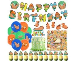 99pcs Capybara Birthday Party Decoration,Capybara's Theme Party Supplies Stickers Cute Animals Capybara Mini Figures - ShopVlot