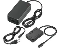 DR-E18 Vervangende AC-voedingsadapter, LP-E17/18 Dummy-accukit, compatibel met Canon Rebel SL2, T6i, T6s, T7i, EOS M3, M5, M6, EOS 200D, 250D, 77D, 750D, 760D, 800D, 8000D, KISS X8i camera's