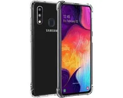 Geschikt voor Samsung Galaxy A40 Backcover - Transparant - Shockproof randen - Siliconen hoesje