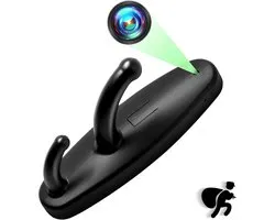 Verborgen Camera - Kledinghaak Camera - Thuis Bewaken - Bewegingsdetectie - 1080p HD - Zwart