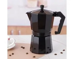 Conway Living® - Moka Pot 270 ml - Moka Express - Percolator - 6 kops - Espresso Maker - RVS - Italiaanse Koffiepot - Geschikt voor inductie