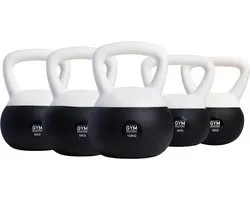 Gym Masters Zachte Kettlebell Set 2 kg + 4 kg + 6 kg + 8 kg + 10 kg (5 stuks) – Voor veilig krachttrainen thuis- Veilig en effectief trainen - Ideaal voor thuis en sportschool