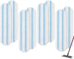 8-Pack - Microvezel dweilpadvervanging geschikt voor O Cedar H2pro mopsysteem - Dweilkopvervanging geschikt voor O-Cedar/Vileda H2pro - Machinewasbaar, Herbruikbare padvervanging - Voor Diepe Reiniging