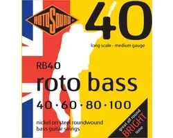 Snarenset basgitaar - Rotosound RB40 - Nickel wound - 40-100 - Medium gauge