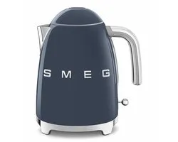 SMEG KLF03NBEU Waterkoker - 1,7 Liter - 2400W - RVS Kalkfilter - 360° Draaivoet - Soft Opening - Automatische Uitschakeling - '50s Style - Navy Blue