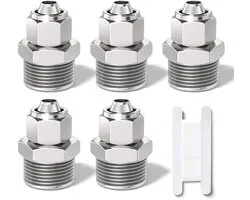 Bwintech 5 stuks 4mm buis OD x 1/4 “Male BSP Thread rechte Push To Connect borgmoer buis pneumatische fitting, KPC4-02 - ShopVlot