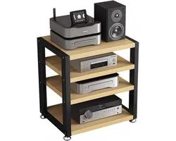 Hifi Rack - Audio Kast - Thuis Opslag - Stabiele Structuur - 50x35x48cm - Eikenlook
