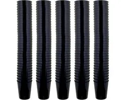 Onbreekbare Kunststof Borrelglaasjes - 29 ml - Robuust en Herbruikbaar - Ideaal voor Jello Shots, Desserts, Feesten, Bruiloften en Verjaardagen - Vaatwasserbestendig - 160 stuks (Zwart)