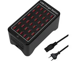 30-Poorts USB-Oplader - 150W/30A Smart Charger, Desktop Charging Hub, Laadstation Met Meerdere Poorten Organiser geschikt voorSamsung/iPhone/iPad/Google Pixel/Tablets En Andere Elektronica