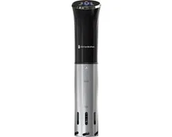 KitchenBrothers Sous Vide Stick - tot 95°C - Ingebouwde Timer - Precisie koker - BPA-vrij - 1200W - Zwart/RVS