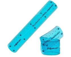 Flexible ruler, 20 cm, Starplast, 4 colours, robust numbering, blue - ShopVlot