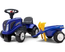 Falk New Holland Looptractor - Tractor voor peuters 1-3 jaar met aanhanger