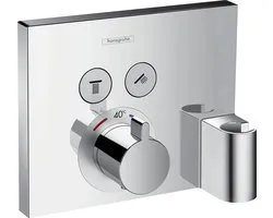 Hansgrohe ShowerSelect Afbouwdeel - Inbouw douchekraan - Thermostatisch - 2 douchefuncties - Inclusief wandhouder
