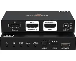 NÖRDIC 8K HDMI 2.1 - eARC Audio Extractor - HDMI eARC splitter - Geschikt voor TV, Versterkers, AV-ontvangers en Gameconsoles