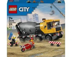 LEGO – 60478 – City voertuigen – Betonmixer – Roterende trommel
