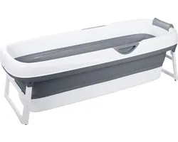 HelloBath® Opvouwbaar bad - XXL Goliath (Basic) - Donker Grijs - 157cm - Inklapbaar bad - Zitbad voor volwassenen - Bath Bucket