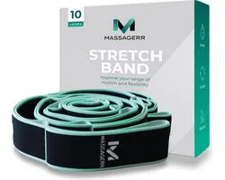 Massagerr® Stretch Band – Weerstandsbanden – Elastische Band voor Stretching – Resistance Band – Yoga – Fitness Elastiek – Flexibiliteit en Mobiliteit – Spierlengtetraining - Weerstandband sport elastiek