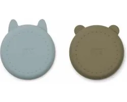 Liewood - Siliconen borden Gordon mr bear blue fog khaki mix