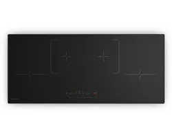 Klarstein Inductiekookplaat Velaire 4-zone inbouw inductiekookplaat, 7000 W boost, touchbediening, timer, kinderslot, warmte-indicator, 90 cm keramisch glas, strak design - voor Keuken - Restwarmte-Indicator - Induction Hob