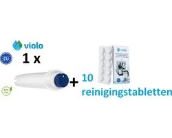 VIOLO waterfilter voor DELONGHI koffiemachines, vervangend - DELONGHI DLS C002 - 1 stuk + VIOLO Reinigingstabletten voor koffiemachines 10 tabletten