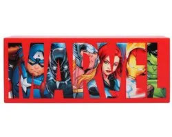 Marvel Avengers Logo Lamp – Officieel Gelicentieerde Disney Merchandise, 2 Lichtstanden, Decoratief Displaybord voor Marvel-fans, Werkt op USB of Batterijen – Paladone
