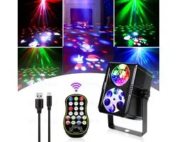 MSP Jingle Glow - 2-in-1 Kerst Projectorlamp met Discobal – LED Kerstverlichting voor Binnen & Buiten – Afstandsbediening – Meerkleurig Licht – Kerstman & Sneeuwpop Projecties
