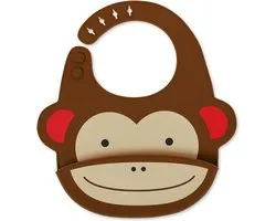 Skip Hop Zoo Fold & Go Siliconen Slabbetje - Monkey