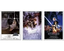 Star Wars posters - Set van 3 verschillende posters - Darth Vader - Yoda - formaat 61 x 91,5 cm