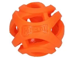Chuckit Breathe Right Fetch Ball - Hondenspeelgoed - Hondenbal - Drijvend - Extra large - Ø9 cm - Oranje - 1 Stuks