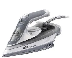 Braun TexStyle 5 SI 5078 GY Fer à repasser à sec ou à vapeur EloxalPlus soleplate 2800 W Gris, Blanc