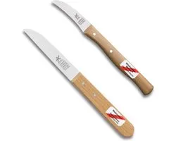 Robert Herder Robert Herder Set Schilmessen – Klassiker Benelux Molenmes – 8,5 cm – Gebogen Vogelsnavel – 5,5 cm – Niet Roestvrij – Duurzaam FSC Roodbeuken Heft