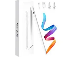 MAGICSHE Stylet Active avec Rejet de Paume - Stylet Tactile - 2 Pointes Supplémentaires - Compatible avec Apple iPad (à partir de 2018) - 6/7/8/9/10 gén, Air 3/4/5, Pro 11"/12,9", Mini 5/6