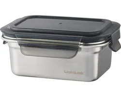 Lock&Lock RVS Vershoudbakje - Bewaardoos met deksel - Vershouddoos - Snackdoosje - Snackbox - 500 ml - Lekvrij - BPA vrij - PFAS vrij - Stapelbaar - Duurzaam - LocknLock