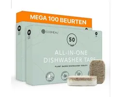 Cosmeau Vaatwastabletten 2X50 100 Beurten Plantaardig Dish Detergent Sheets - Cosmo Cosmea Kosmo