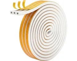 Tochtstrips - 18 Meter - Zelfklevend - Tochtwering - Deuren en Ramen - Tochtstopper - D-Vorm - Wit