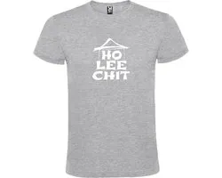 T-shirt Grijs avec imprimé "Ho Lee Chit" Wit taille XXXXL