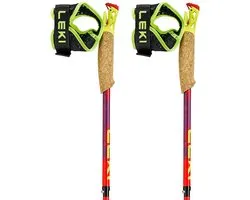 Leki | Ultratrail FX.One SL | Trailrunning Poles | Carbon | Bright Red / Violet / Neon Yellow | 115 -