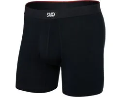 SAXX Heren Boxershort Vibe Xtra Soft Comfort - Boxer met BallPark Pouch & Stop Drop Technology - Onderbroek Superzacht - Zwart - XL