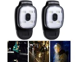 Ynkkvre - Lampe à Pince - Lampe Frontale - Lampe de Poitrine - Lampe de Course - Rechargeable - À Clip - Étanche - Accessoire de Course - 3 Modes d'Éclairage - Rechargeable par USB - Portée de 10 Mètres - Poids Léger de 25 Grammes