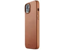 Mujjo - Full Leather Mag Case geschikt voor iPhone 14 Plus - bruin