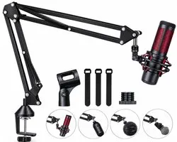 HyperX QuadCast Boom Arm Stand,Verstelbare Compacte Microfoon Suspension Boom Schaar Arm Stand Voor Blue Yeti Snowball iCE En de Meeste Microfoons