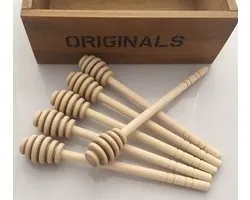 Cuillère à miel 5 pièces - bois - 16 cm - miel - ustensiles de cuisine