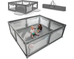 Lionelo Willow XL - Parc pour bébés - de 0 à 48 mois grande surface 180 cm x 200 cm x 68 cm