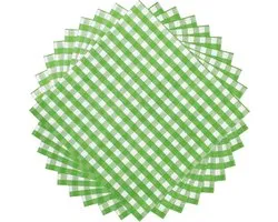 Tatuo 100 Gingham Paper Napkins with 3 Layers Disposable Classic Checkered Paper Napkins 33 x 33cm for Picnic New Year - ShopVlot