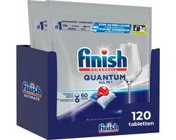 Finish Quantum All in 1 Regular Vaatwastabletten - 120 Tabletten - Voordeelverpakking