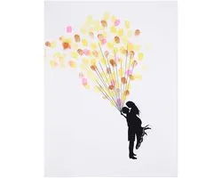 4 Types d'Arbre à Empreintes Digitales Mariage Livre d'Or Affiche avec 6 Couleurs d'Encre pour des Souvenirs Uniques
