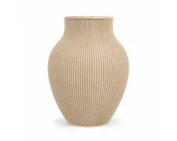 Tayo Japandi Vaas 25 cm Mat Beige – Ribbel Design – Waterdicht