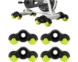 4 Pcs Rocker Plate Feet, Shock Absorbing Core Training Equipment, Portable Rocker Plates Bike Trainer, Tennis Ball - ShopVlot