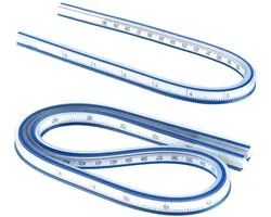 Set van 2 Flexibele Gebogen Linialen van Plastic - Meetgereedschap voor Nauwkeurig Tekenwerk, Schilderijen en Modeontwerpen (30 cm en 60 cm)